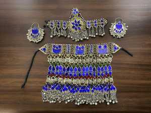 ชุดเครื่องประดับวินเทจแบบอัฟกันคูชี 4 ชิ้น พร้อมสร้อยคอปักมุกและต่างหู สำหรับงานแต่งงาน งานหมั้น ราคาสุดคุ้ม - Product Image 5