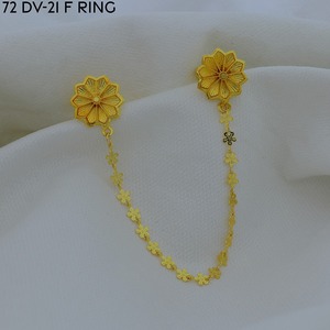 Arabic Fashionable Gold Plated Finger <b>Ring</b> With Tassel Layered Chain Double Arabic Special <b>Adjustable</b> <b>Ring</b> for Women and Girls - Product Image 2