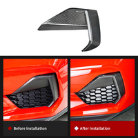 Grille de phare antibrouillard en fibre de carbone tissée Blackstone Gloss, aileron, lame d'air pour Mustang 2015-2016 avec installation facile