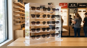 Acrylic Customizable Size & Thickness Multi-Slot Sunglass & Eyewear <b>Display</b> Stand-Eco-Friendly for Modern Retail Organizer - Product Image 3