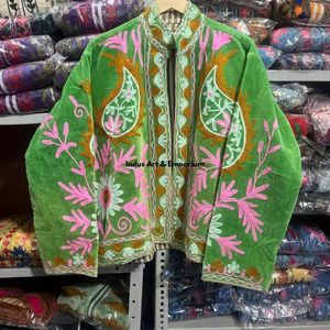 Indian Handmade Suzani Cotton <b>Jacket</b> Hand Embroidered <b>Short</b> <b>Jacket</b> Unisex Coat Handmade Suzani <b>Short</b> <b>Jacket</b> - Product Image 4
