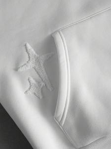 Unisex <b>White</b> Oversized Embroidered Breathable Winter Pullover <b>Hoodie</b> Cotton Fleece Blank Casual Streetwear - Product Image 2