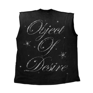 Camiseta sin Mangas Estilo Punk Personalizada para Hombre, Cuello Redondo, Diseño Gráfico Impreso en la Parte Delantera, Algodón Negro, con Logotipo - Product Image 2