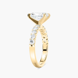 แหวนหมั้นเพชรทรงรัศมี 2.50 กะรัต ผลิตในห้องปฏิบัติการ ได้รับการรับรองจาก IGI ตัวเรือนทองคำแท้ 14K ประดับเพชรแบบ Pave Band แหวนแต่งงานแบบ Solitaire สำหรับผู้หญิง - Product Image 5