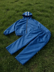 Conjunto Deportivo Unisex con Capucha, Diseño de Bloques de Color, Secado Rápido, Poliéster, para Otoño, Talla Adulto, Corte Regular - Product Image 4