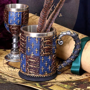Accessoires de verres finis antiques Tasses en cuivre pour bar et articles de fête d'Inde - Product Image 2