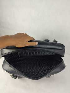 Maletín para Portátil de Cuero Genuino, Portafolio Ejecutivo, Bolsa Suave de Gran Capacidad con Cierre para Trabajo y Viajes - Product Image 5