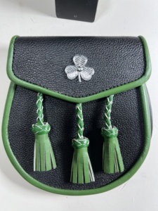 Irish heritage kilt Sporran | Irish Kilt Sporran | Gothic Kilt Sporran with <b>Chain</b> <b>Belt</b> | Day Sporran - Product Image 1