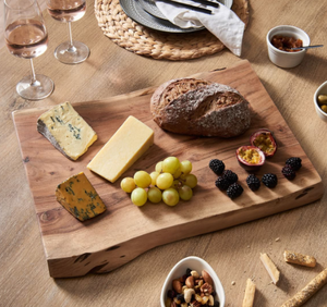 Planche à fromage attrayante de couleur marron, sur mesure, en forme de feuille, en bois de manguier original, style bloc de boucher, pour la table - Product Image 2