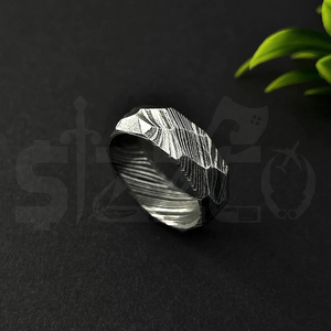 Hot Selling Handmade Damascus Steel <b>Ring</b> for Men Women Wedding Band Fashion Party <b>Ring</b> Custom Latest Design OEM Supplier - Product Image 2