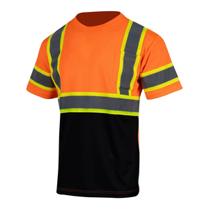 T-shirt de sécurité haute visibilité, chemise réfléchissante en tissu personnalisé, vêtement de travail, impression de logo personnalisée, chemise réfléchissante - Product Image 5