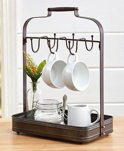Support à tasses artistique en fer forgé pour une décoration de cuisine moderne, améliorant le rangement des tasses avec une forme métallique créative - Product Image 1