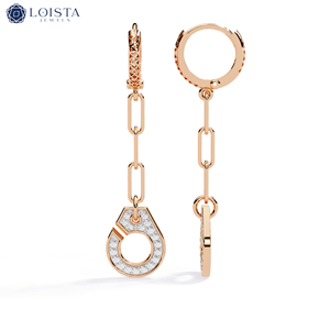 Boucles d'oreilles en diamant cultivé en laboratoire, taille brillant rond, style classique, bijoux de mariage pour femmes, certifiées IGI - Product Image 4