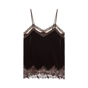 Top de Tirantes con Cuello en V, Estampado Tejido, Transpirable, Minimalista, Sexy y Casual para Mujer, Estilo Europeo Americano, Invierno 2025, Ecológico - Product Image 1