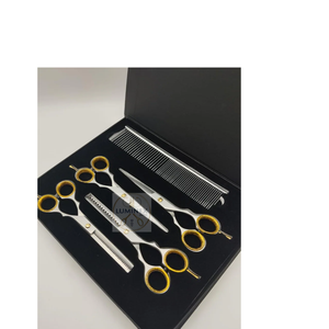 Pet Grooming <b>Scissors</b> Set <b>Dog</b> Hair Cutting Tools With Case Professional <b>Dog</b> Grooming <b>Scissors</b> With Comfortable Grip Handle - Product Image 2