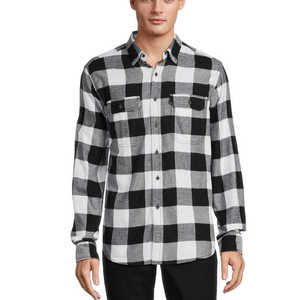 Men's Plaid Long Sleeve Casual <b>Shirt</b> Full Button Down <b>Collar</b> Breathable 100% Cotton Woven Fabric Autumn Style - Product Image 5