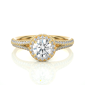 Bague en diamant de laboratoire rond de 1,08 carat sur mesure de qualité supérieure en or massif 18 carats, bijoux de fiançailles et de mariage en diamant pour femmes - Product Image 5