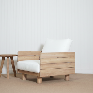 Canapé d'extérieur moderne de luxe pour hôtel avec structure en teck et coussins résistants aux intempéries pour cour et salon - Product Image 1