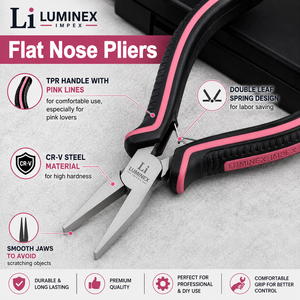 LUMINEX IMPEX LUB=113 <b>Long</b> <b>Nose</b> Stainless Steel Lightweight Smooth Work Jewelry Making Polishing Pliers for Bracelet Making DIY - Product Image 5