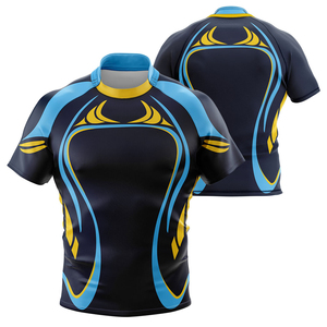 Camiseta de Rugby Sublimada de Alta Calidad, Personalizable con Logotipo, Tejido Transpirable, Tallas Grandes, Uniforme Deportivo Unisex para Equipos, Venta al Por Mayor - Product Image 1