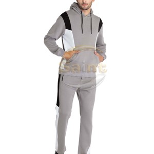 Ensemble sweat-shirt et pantalon de survêtement vintage pour homme, tenue sportive deux pièces, 100% coton respirant - Product Image 1