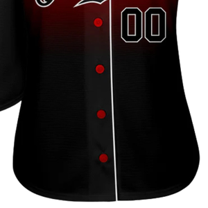 Red Black White Fashion Baseball Jersey for Men Button Down Team Uniform Breathable Lightweight <b>Athletic</b> Tournament Sports - Product Image 6