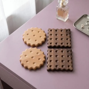 Sous-verre chauffant portable en bois au design moderne avec porte-gobelet pour la maison et l'hôtel, forme personnalisée, naturel - Product Image 2