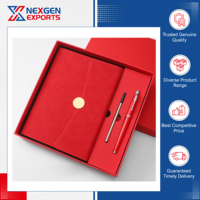 Ensemble Cadeau d'Affaires Personnalisé en Cuir PU Fait Main de Qualité Inégalée, Meilleures Ventes, avec Tasse Thermos Gaufrée et Stylo Métallique