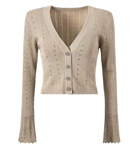 Cardigan classique respirant à col en V et boutons perlés pour homme, pull en maille à motif losanges pour un look intemporel à la mode européenne - Product Image 1