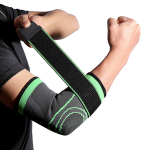 Soporte de compresión ajustable para codo de mujer, transpirable, de punto, unisex, para protección del codo, ideal para el verano. - Product Image 3