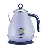 Bouilloire électrique sans fil en acier inoxydable 1,7 L 2200 W avec arrêt automatique, base rotative à 360° et protection contre l'ébullition à sec pour la maison