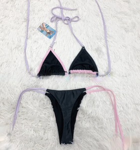 Ensemble de bikini sexy taille standard pour femme, anti-UV, respirant, séchage rapide, polyester/nylon, 2 pièces, vêtements de plage, service OEM - Product Image 6