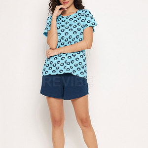 Nouveauté, ensembles de shorts pour femmes en deux pièces, couleur personnalisée, décontractés, solides, en coton/polyester durable, respirants, de haute qualité - Product Image 5