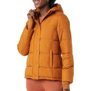 Premium Women's Coated Spring Puffer Jacket Regular Fit Long Sleeve Quilted <b>Warm</b> Zip Front Lightweight new - Product Image 3