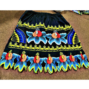 Women Plus Size Mini Polynesian Hawaiian Beach Islander Pohnpei Skirts 100% Cotton Breathable Eco-Friendly Midi Skirts - Product Image 5