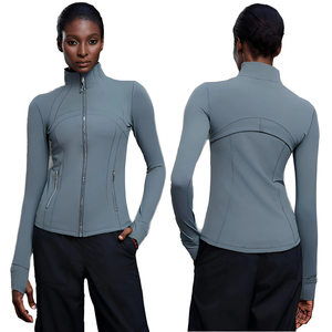 <b>Women's</b> <b>Waterproof</b> Workout <b>Jacket</b> Lightweight Zip-Up Athletic <b>Running</b> with Pockets Long Sleeve Gym Yoga Thumb Holes <b>Jackets</b> - Product Image 4
