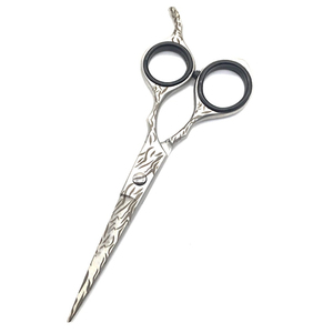 Tijeras de Peluquería Profesionales de Acero Inoxidable de Alta Calidad, Afiladas, Rectas, con Recubrimiento de Papel y Dedales Removibles - Product Image 1