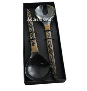 ชุดเซ็ตสลัดบัฟฟาโลฮอร์นเครื่องมืออเนกประสงค์สำหรับงานเสิร์ฟในงานคริสต์มาสงานแต่งงานงานขึ้นบ้านใหม่ - Product Image 1