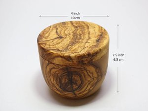 Wooden Salt <b>Jar</b> Decorative Wooden Salt Keeper with Lid Multipurpose Storage Container for Salt Sugar <b>Spices</b> Condiments - Product Image 3