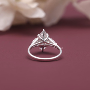 IGI Certified Lab Grown Marquise <b>Diamond</b> Three Stone Engagement <b>Ring</b> Solid 925 Sterling Silver Marquise Cut <b>Diamond</b> <b>Ring</b> - Product Image 5