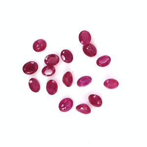 Rubis naturels de Bangkok, ovales calibrés 3x4mm, pierres précieuses facettées naturelles, prêtes à l'emploi pour la création de bijoux - Product Image 4