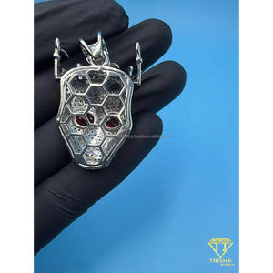 Collar con Colgante de Corona de Esqueleto Premium con Diamante Cultivado en Laboratorio, Diseño de Joyería de Moda Urbana - Product Image 6