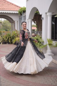 Lehenga Choli Especial para Navratri, Chaniya Choli para Mujer, Ropa Tradicional India, Lehenga Choli Nupcial de Algodón Puro - Product Image 3