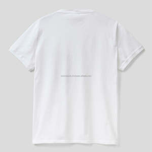 T-shirt à manches courtes en coton à col ras du cou pour hommes-Blocs de couleurs-T-shirts pour hommes en noir et blanc - Product Image 4