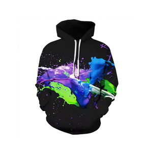 Sweat-shirt à capuche personnalisé pour homme avec logo frontal, impression par sublimation, coupe-vent, poche, tissu tricoté polyester/coton - Product Image 1