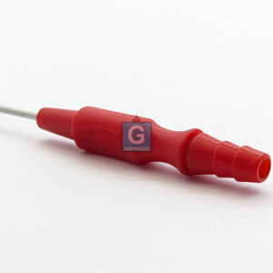 Tube en acier inoxydable Zoellner de couleur rouge, matériau non magnétique, instrument chirurgical d'aspiration ORL - Product Image 3