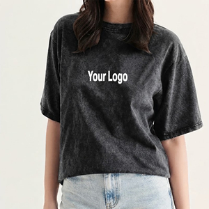 T-shirts délavés pour femmes au design léger et élégant, polyvalents pour le quotidien, offrant un confort décontracté et un style. - Product Image 4