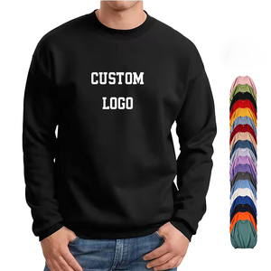 Sudadera de Cuello Redondo para Hombre, 100% Algodón, Color Sólido, Manga Larga, Corte Regular, Informal, para Otoño, con Logotipo Estampado en la Parte Delantera - Product Image 2