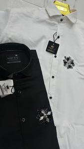 เสื้อเชิ้ตเดรสผู้ชาย แขนยาว ผ้าคอตตอนป๊อปลิน สไตล์วินเทจ เป็นมิตรกับสิ่งแวดล้อม ปิดด้วยซิป ปกคอปก แนวสมาร์ทแคชชวล - Product Image 2