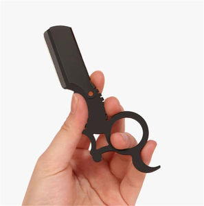 Superior Quality Professional Ring Barber <b>Razor</b> Beard Hair Cutting Stainless Steel <b>Single</b> <b>Blade</b> Lightweight Barbershop Use - Product Image 3